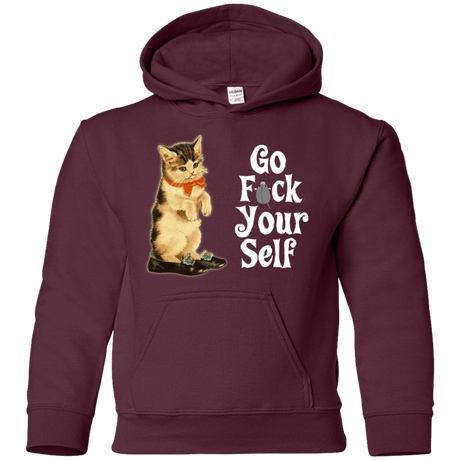 Sweatshirts Maroon / YS Go fck yourself Youth Hoodie