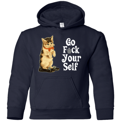 Sweatshirts Navy / YS Go fck yourself Youth Hoodie