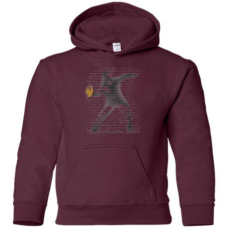 Sweatshirts Maroon / YS GO LONG MARK Youth Hoodie