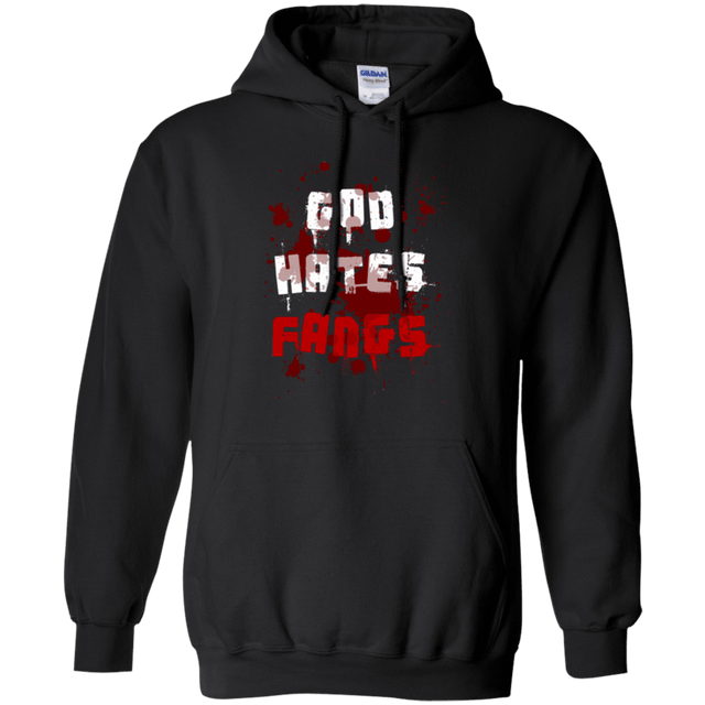 Sweatshirts Black / Small God hates fangs Pullover Hoodie