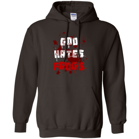 Sweatshirts Dark Chocolate / Small God hates fangs Pullover Hoodie