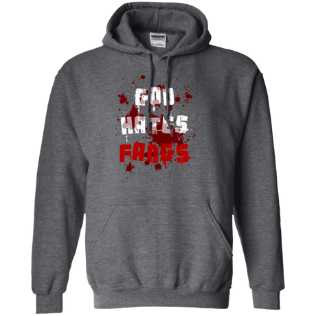 Sweatshirts Dark Heather / Small God hates fangs Pullover Hoodie