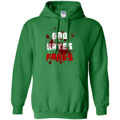 Sweatshirts Irish Green / Small God hates fangs Pullover Hoodie