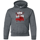 Sweatshirts Dark Heather / YS God hates fangs Youth Hoodie