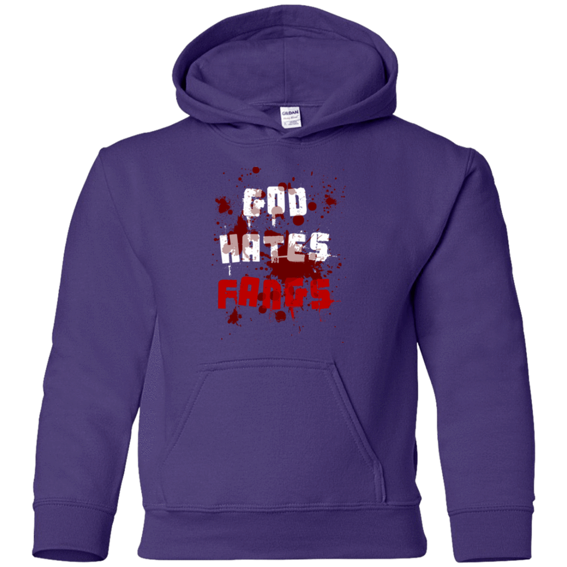 Sweatshirts Purple / YS God hates fangs Youth Hoodie