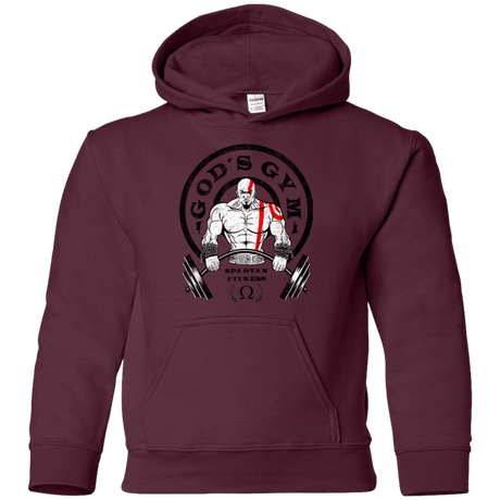 Sweatshirts Maroon / YS God's Gym Youth Hoodie