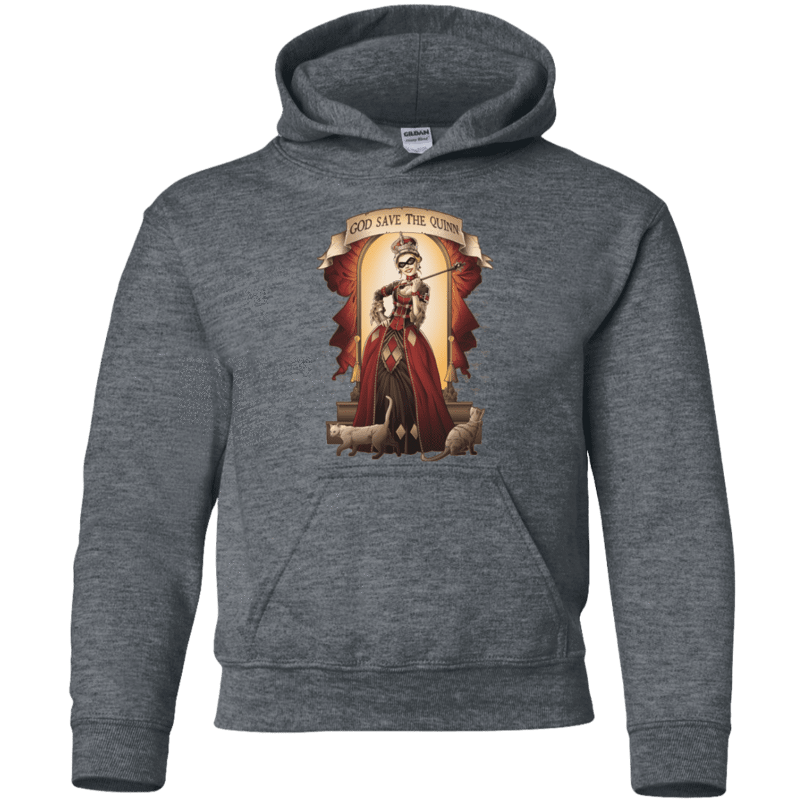 Sweatshirts Dark Heather / YS God Save The Quinn Youth Hoodie