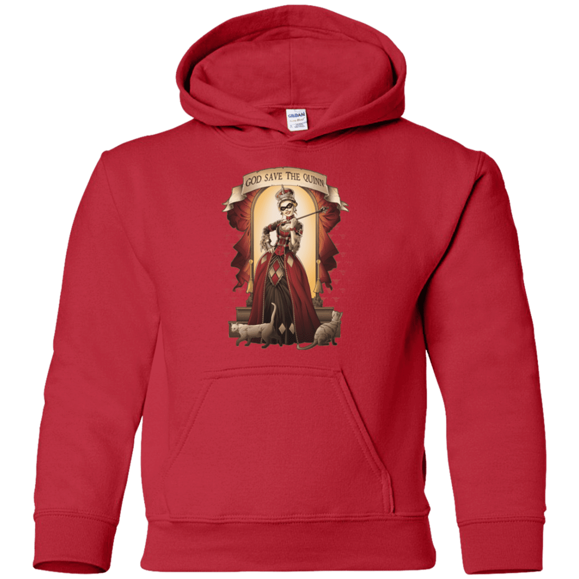 Sweatshirts Red / YS God Save The Quinn Youth Hoodie