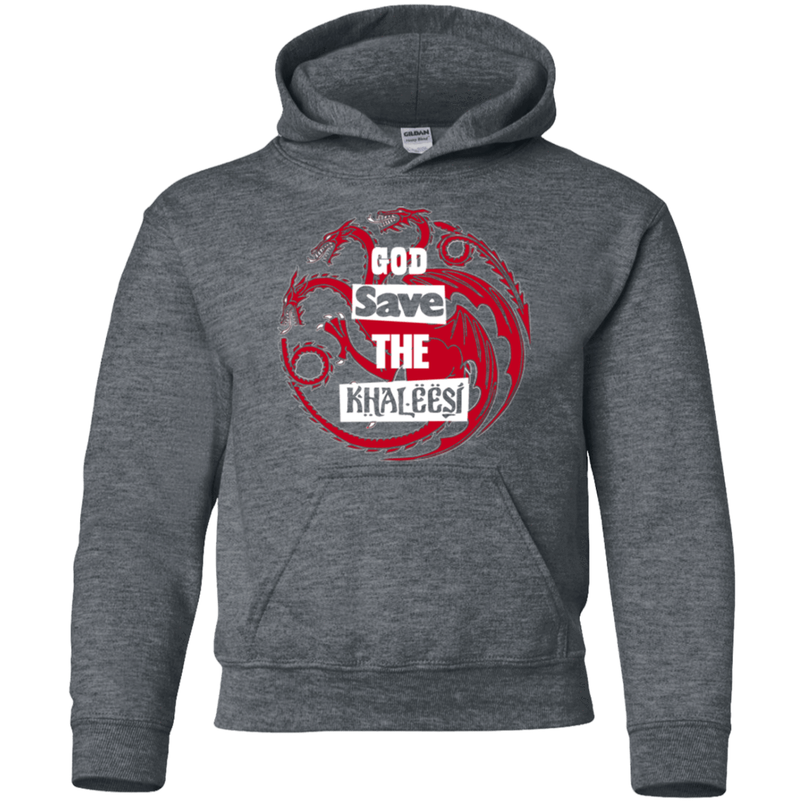 Sweatshirts Dark Heather / YS God save Youth Hoodie