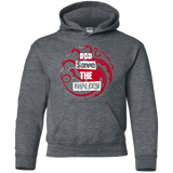 Sweatshirts Dark Heather / YS God save Youth Hoodie