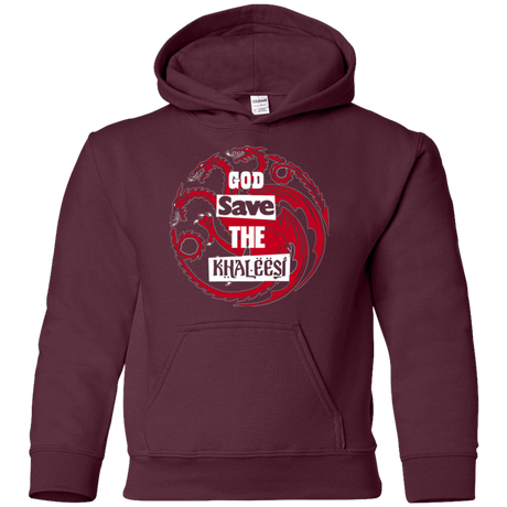 Sweatshirts Maroon / YS God save Youth Hoodie