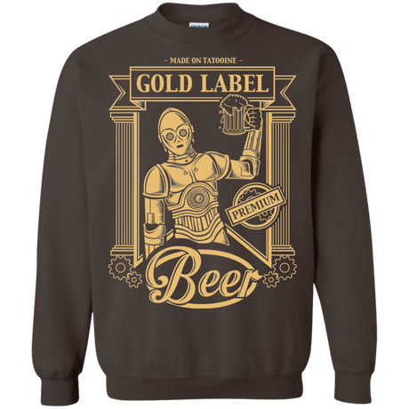 Sweatshirts Dark Chocolate / S Gold Label Beer Crewneck Sweatshirt