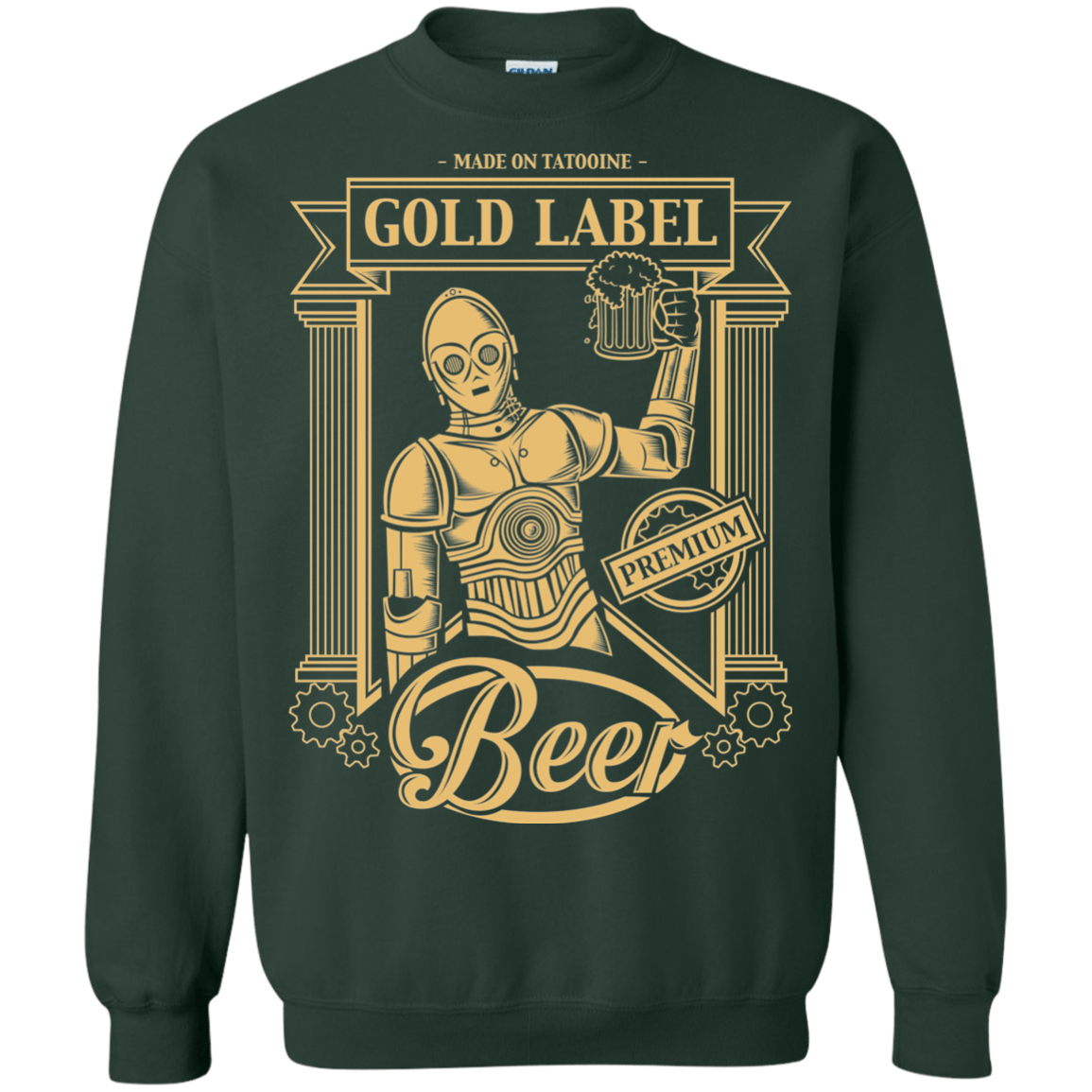 Sweatshirts Forest Green / S Gold Label Beer Crewneck Sweatshirt