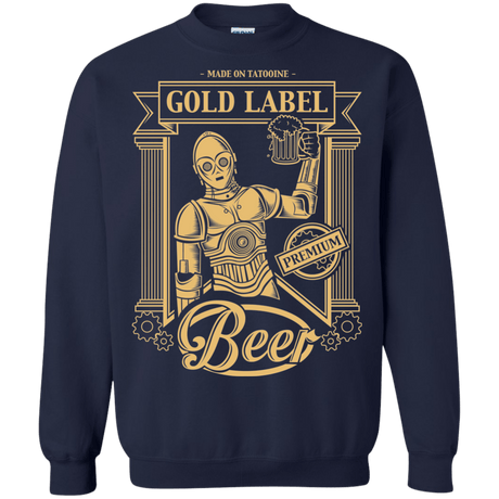 Sweatshirts Navy / S Gold Label Beer Crewneck Sweatshirt