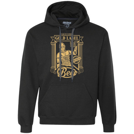 Sweatshirts Black / S Gold Label Beer Premium Fleece Hoodie