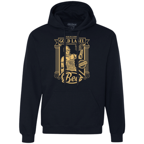 Sweatshirts Navy / S Gold Label Beer Premium Fleece Hoodie