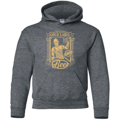 Sweatshirts Dark Heather / YS Gold Label Beer Youth Hoodie
