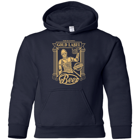 Sweatshirts Navy / YS Gold Label Beer Youth Hoodie