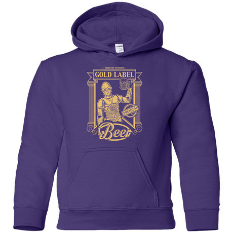 Sweatshirts Purple / YS Gold Label Beer Youth Hoodie