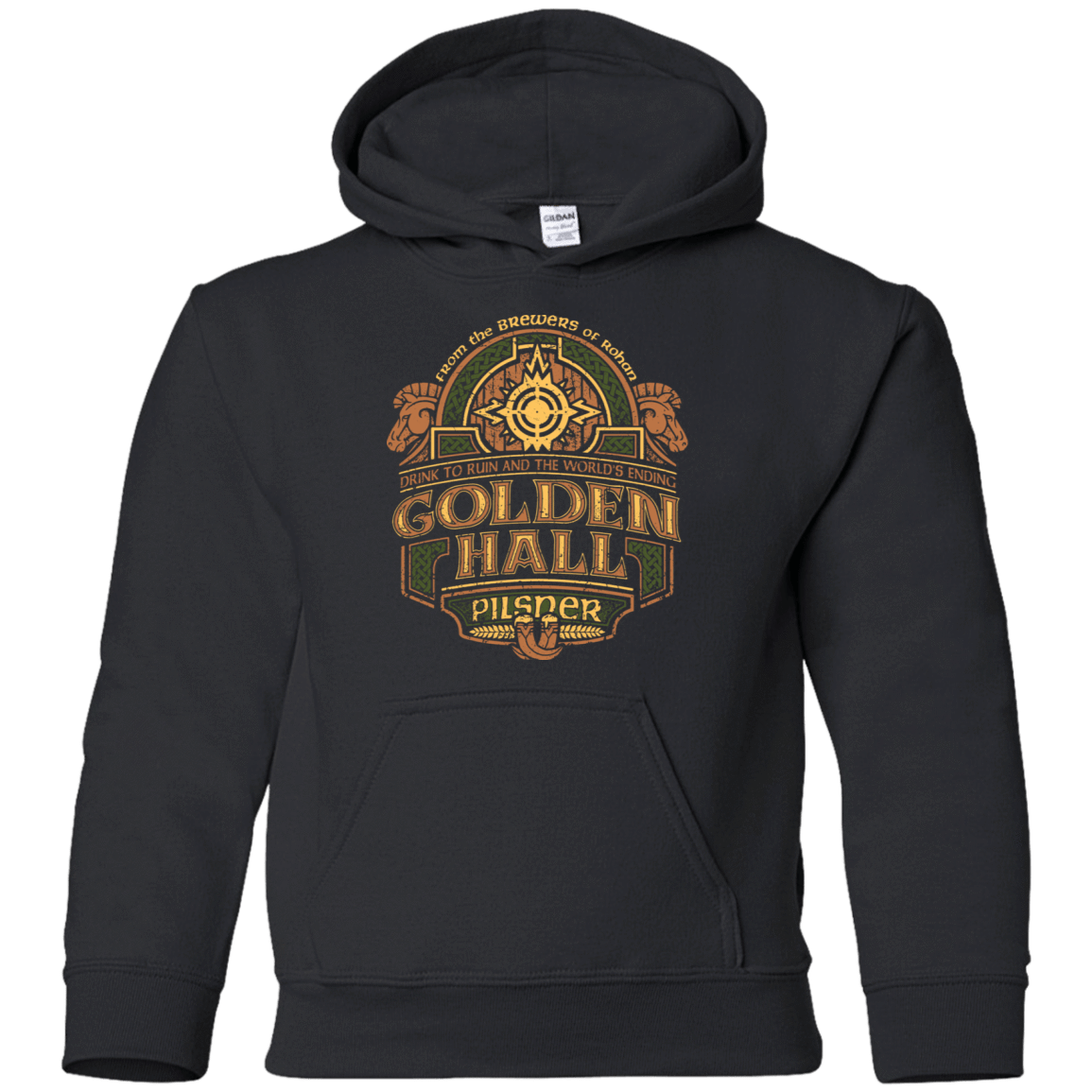 Sweatshirts Black / YS Golden Hall Pilsner Youth Hoodie