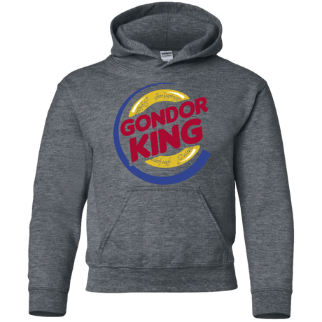Sweatshirts Dark Heather / YS Gondor King Youth Hoodie