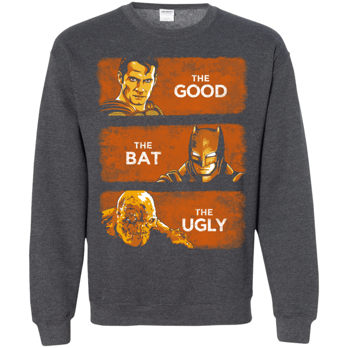 Sweatshirts Dark Heather / S Good, Bat, Ugly Crewneck Sweatshirt