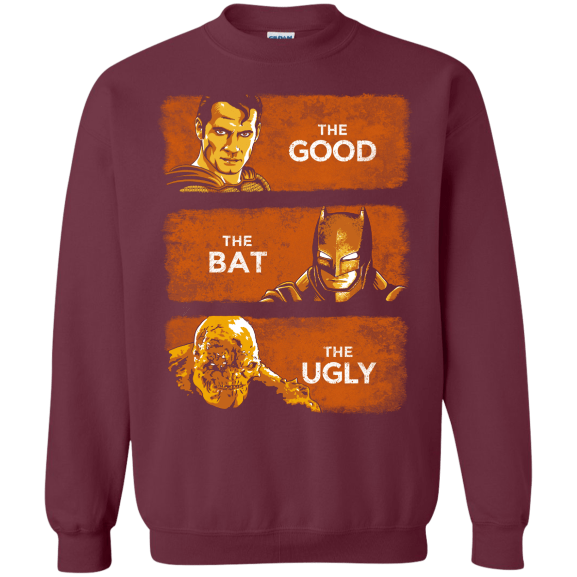 Sweatshirts Maroon / S Good, Bat, Ugly Crewneck Sweatshirt