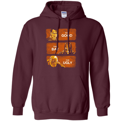 Sweatshirts Maroon / S Good, Bat, Ugly Pullover Hoodie