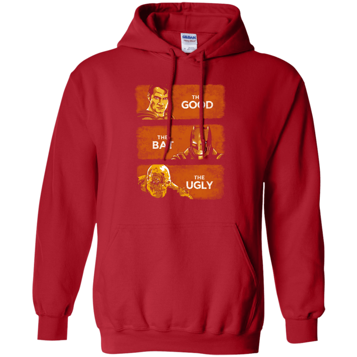 Sweatshirts Red / S Good, Bat, Ugly Pullover Hoodie
