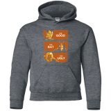 Sweatshirts Dark Heather / YS Good, Bat, Ugly Youth Hoodie