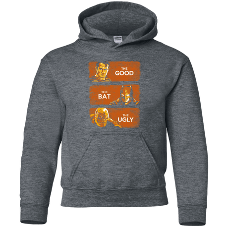 Sweatshirts Dark Heather / YS Good, Bat, Ugly Youth Hoodie
