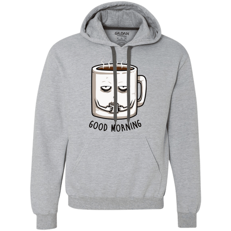 Sweatshirts Sport Grey / Small Good morning Premium Fleece Hoodie