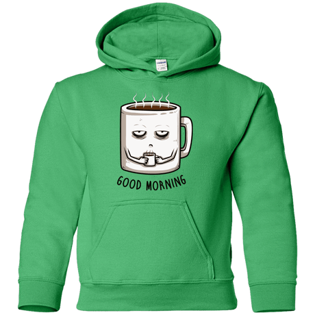 Sweatshirts Irish Green / YS Good morning Youth Hoodie