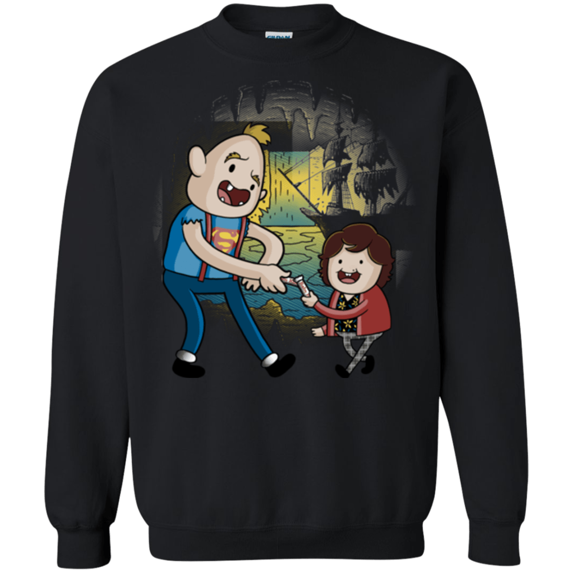 Sweatshirts Black / Small Goonies Time Crewneck Sweatshirt
