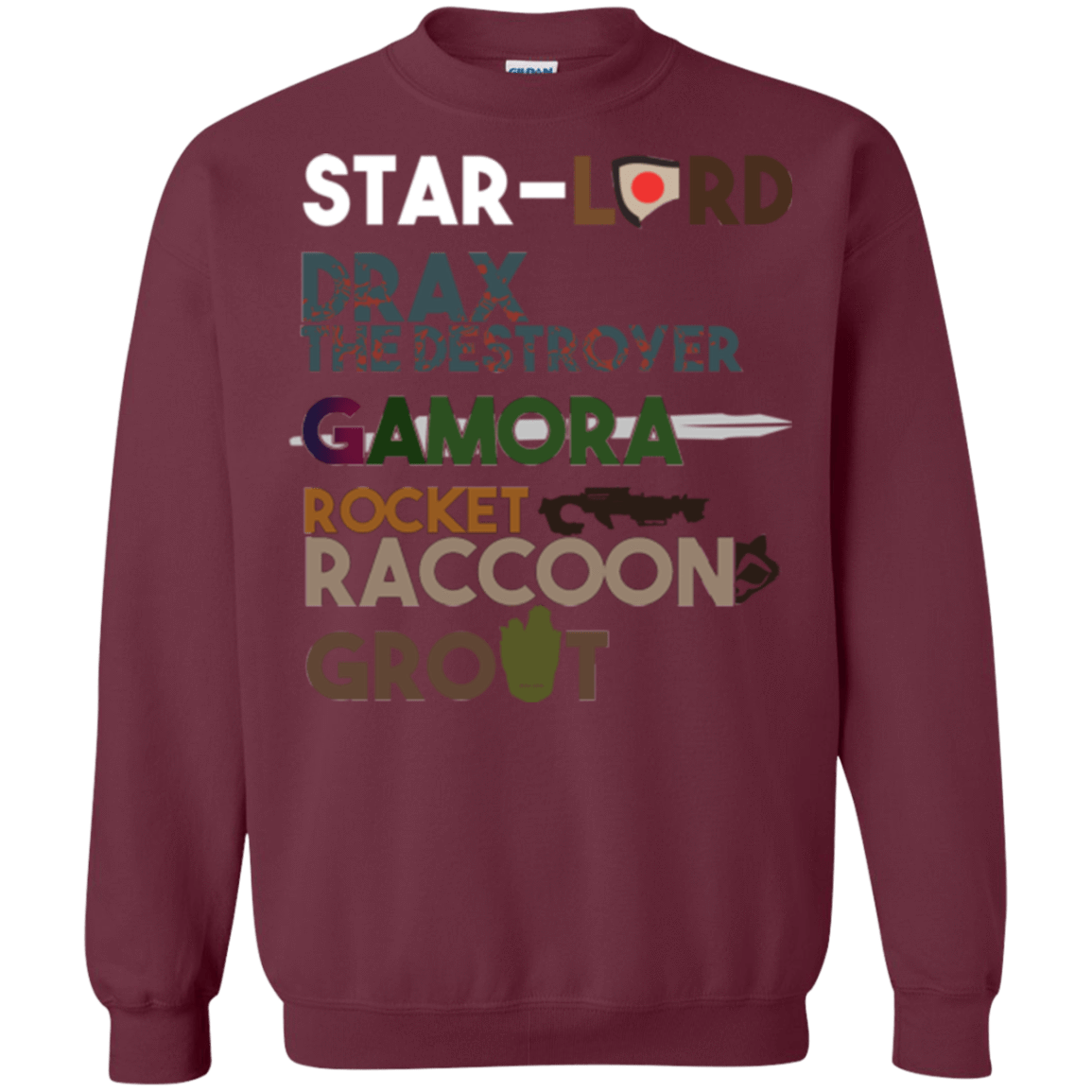 Sweatshirts Maroon / Small GOTG Hel Crewneck Sweatshirt