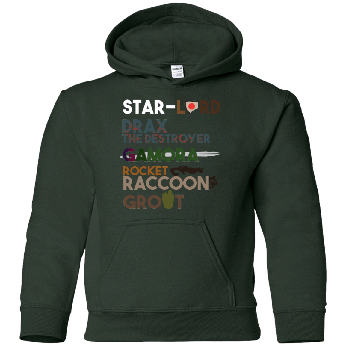 Sweatshirts Forest Green / YS GOTG Hel Youth Hoodie