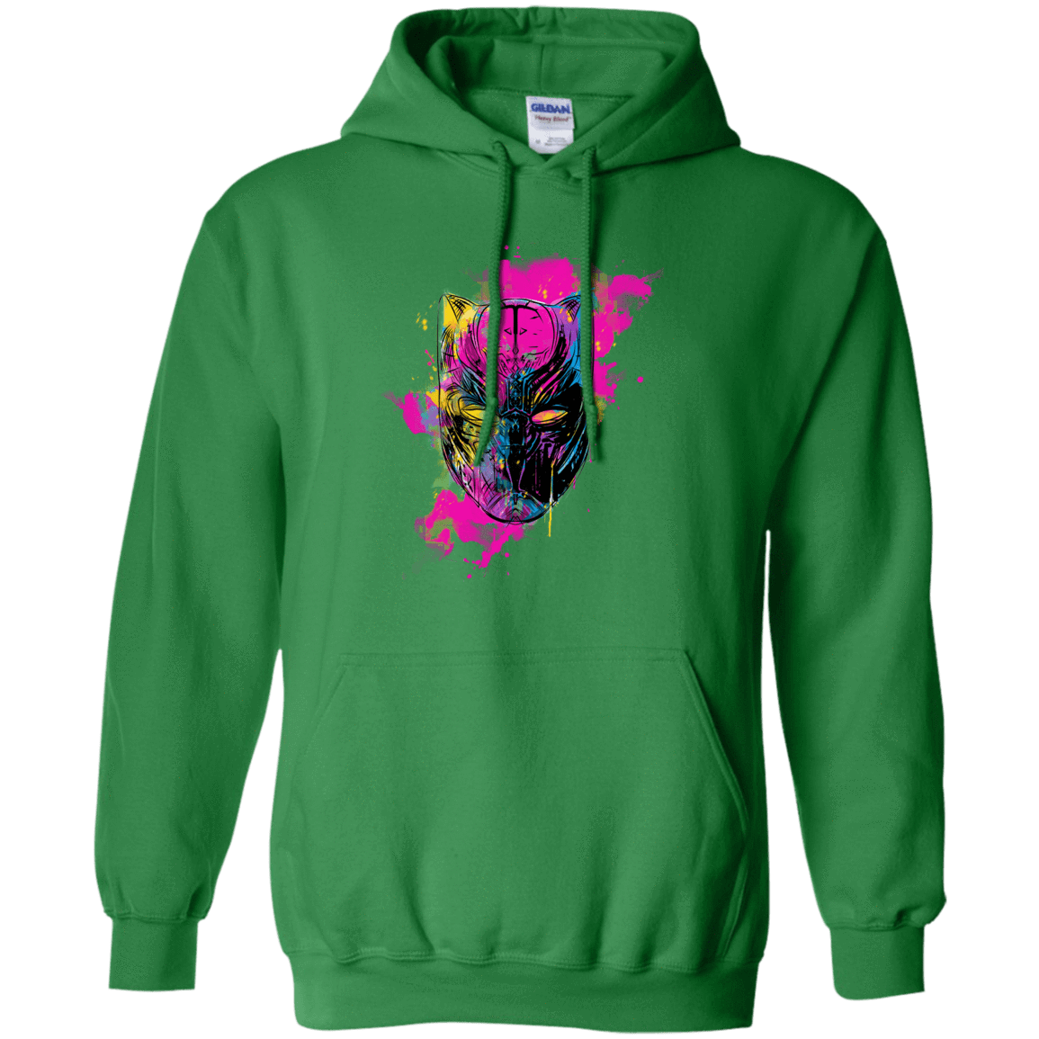 Sweatshirts Irish Green / S Graffiti Panther Pullover Hoodie