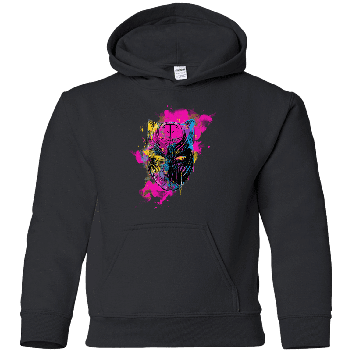 Sweatshirts Black / YS Graffiti Panther Youth Hoodie