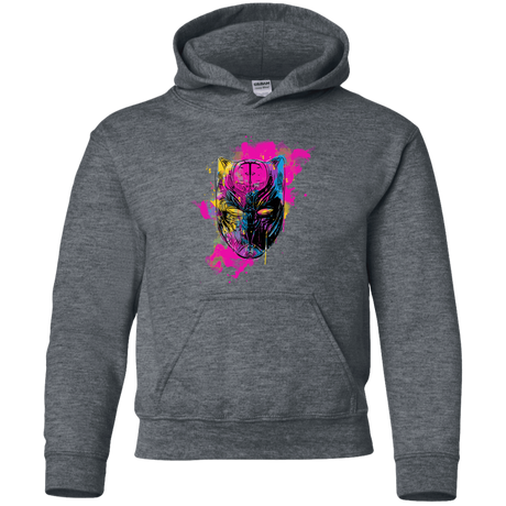 Sweatshirts Dark Heather / YS Graffiti Panther Youth Hoodie