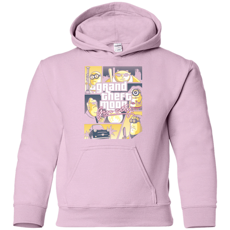 Sweatshirts Light Pink / YS Grand theft moon Youth Hoodie