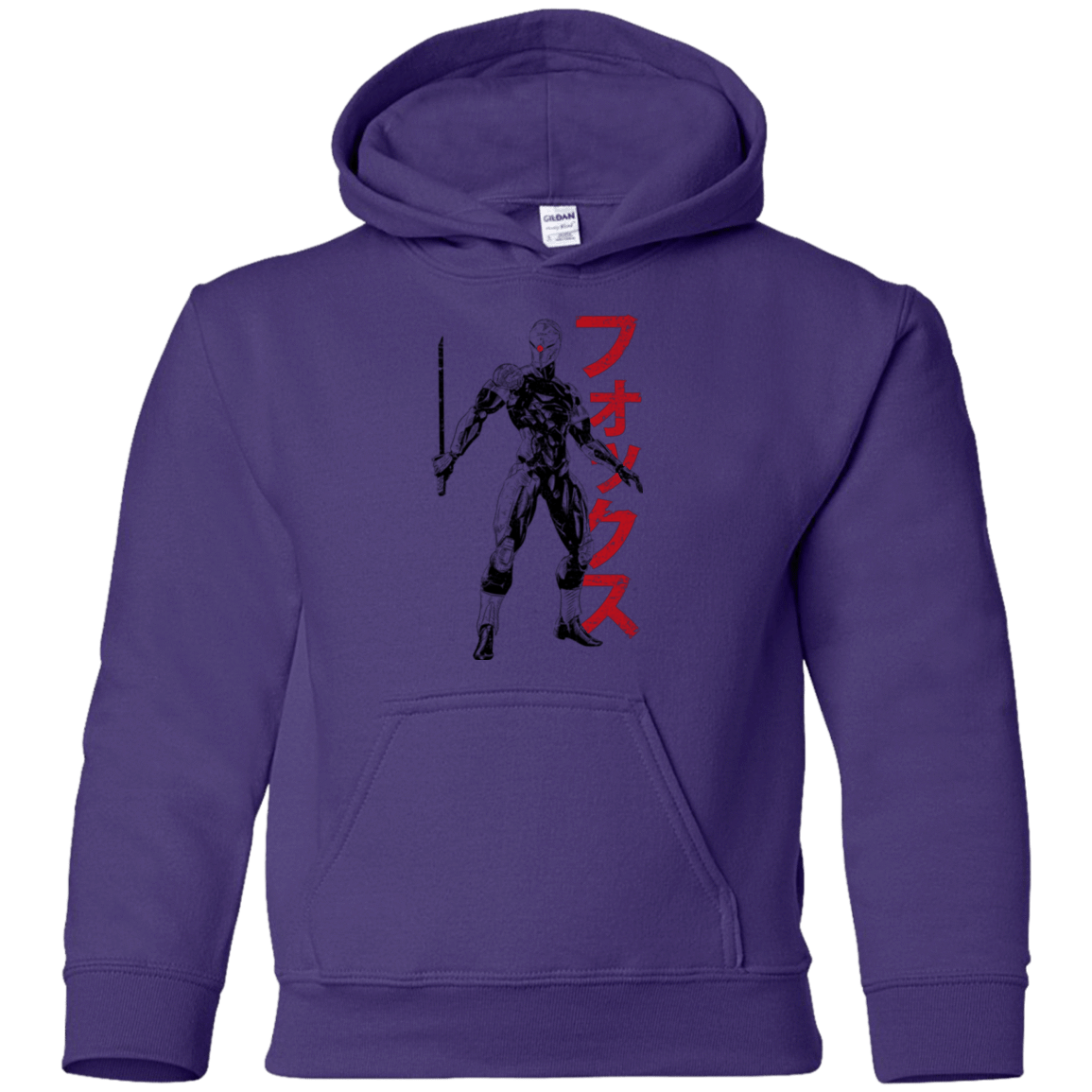 Sweatshirts Purple / YS Gray Fox Youth Hoodie