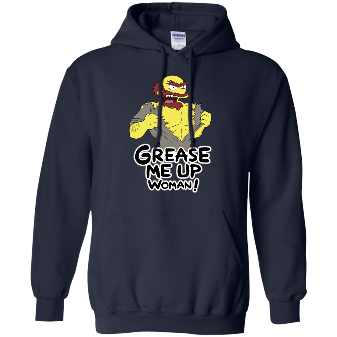 Sweatshirts Navy / S Grease Me Up Pullover Hoodie