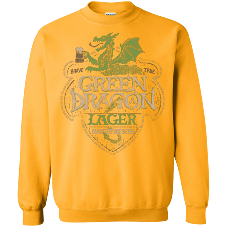 Sweatshirts Gold / Small Green Dragon Crewneck Sweatshirt