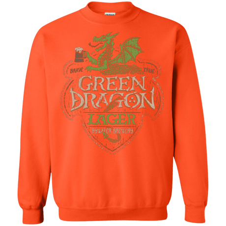 Sweatshirts Orange / Small Green Dragon Crewneck Sweatshirt