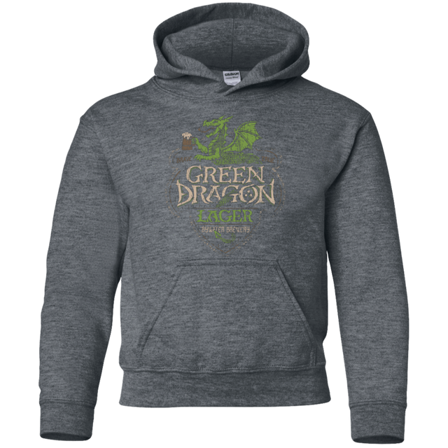 Sweatshirts Dark Heather / YS Green Dragon Youth Hoodie
