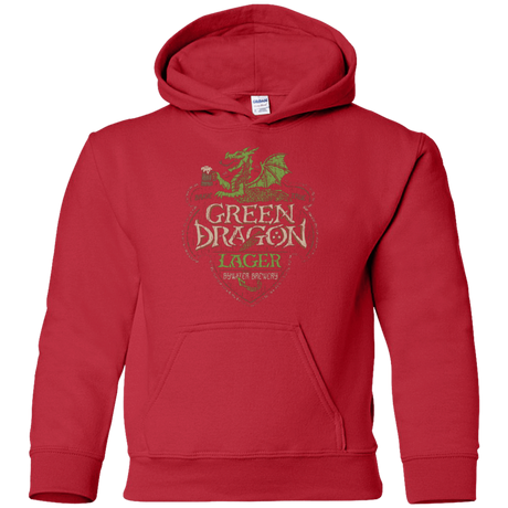 Sweatshirts Red / YS Green Dragon Youth Hoodie