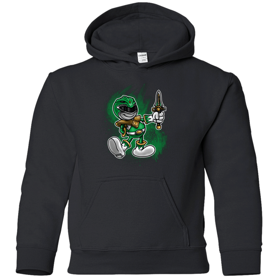 Sweatshirts Black / YS Green Ranger Artwork Youth Hoodie