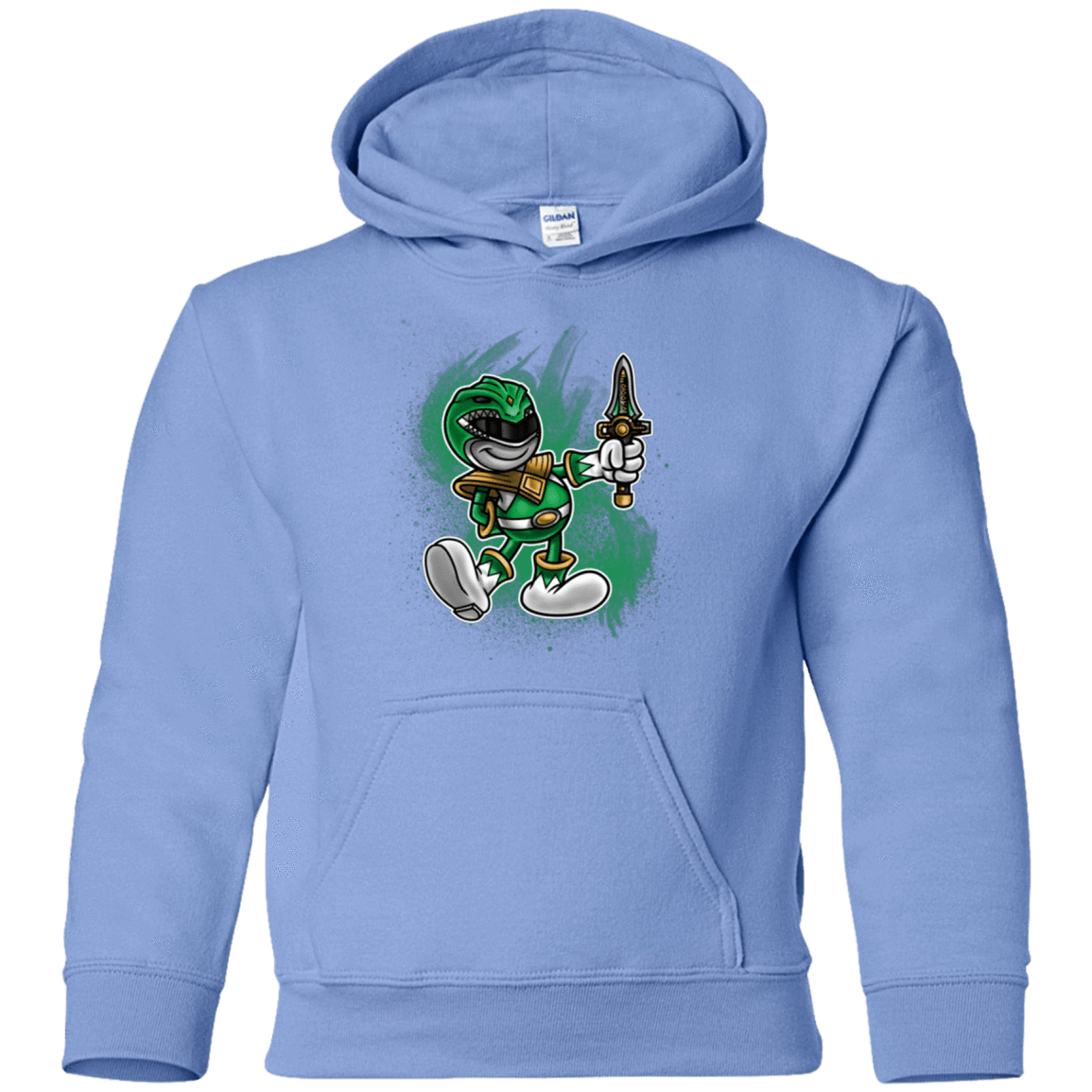 Sweatshirts Carolina Blue / YS Green Ranger Artwork Youth Hoodie