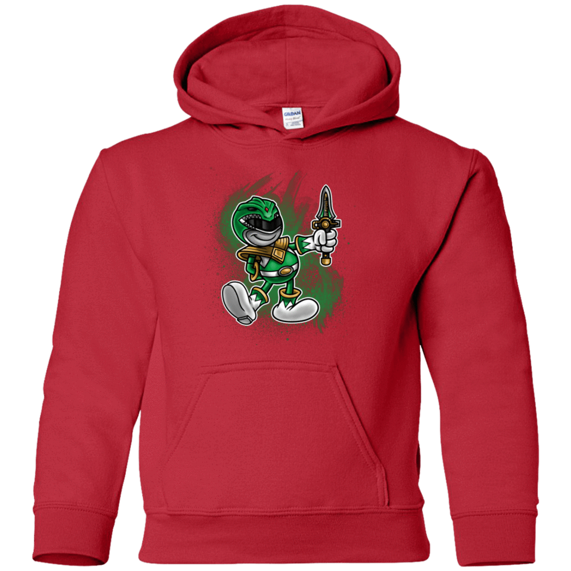 Sweatshirts Red / YS Green Ranger Artwork Youth Hoodie