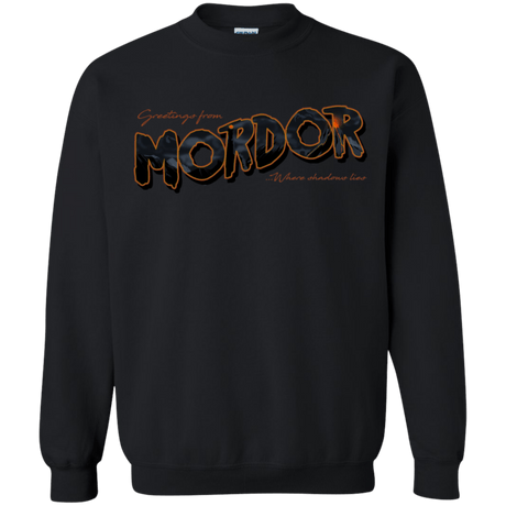 Sweatshirts Black / S Greetings From Mordor Crewneck Sweatshirt